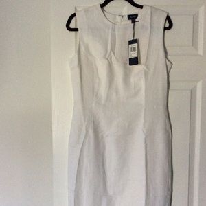 NWT Façonnable White Linen Dress 10